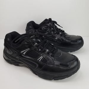Vionic 23 Walk Black Leather Casual Ultimate Comfort Walk All Day Sneakers Sz 10